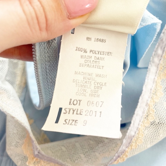 Jody T of California Sky Blue Prairie Maxi Dress 70s - Picture 5 of 10